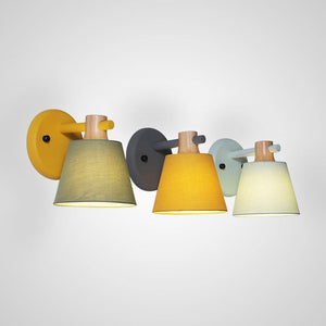 WALL  Light, бра, гостиная, популярные, светодиодные, скандинавский, спальня, тканевый абажур Бра