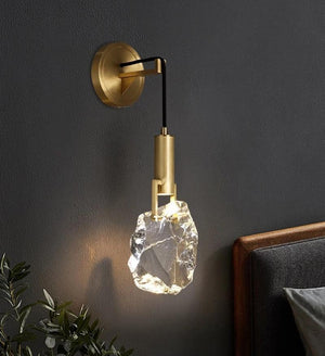 WALL  Light, бра, кристалл, латунь, постмодерн, спальня Бра